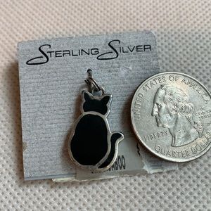 Sterling silver cat Charm